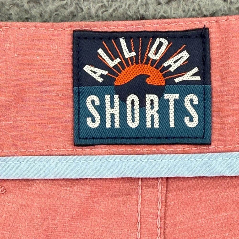 Faherty All Day Shorts Mens 40 Pink Hybrid‎ Stretch MSC0012